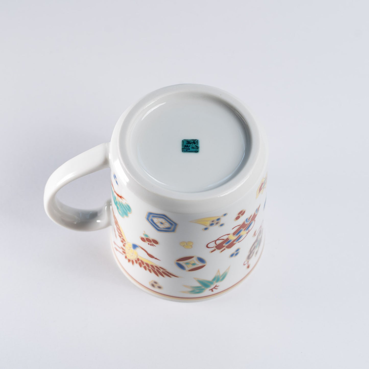 Stylish Kutani Ware Mug, Made in Japan