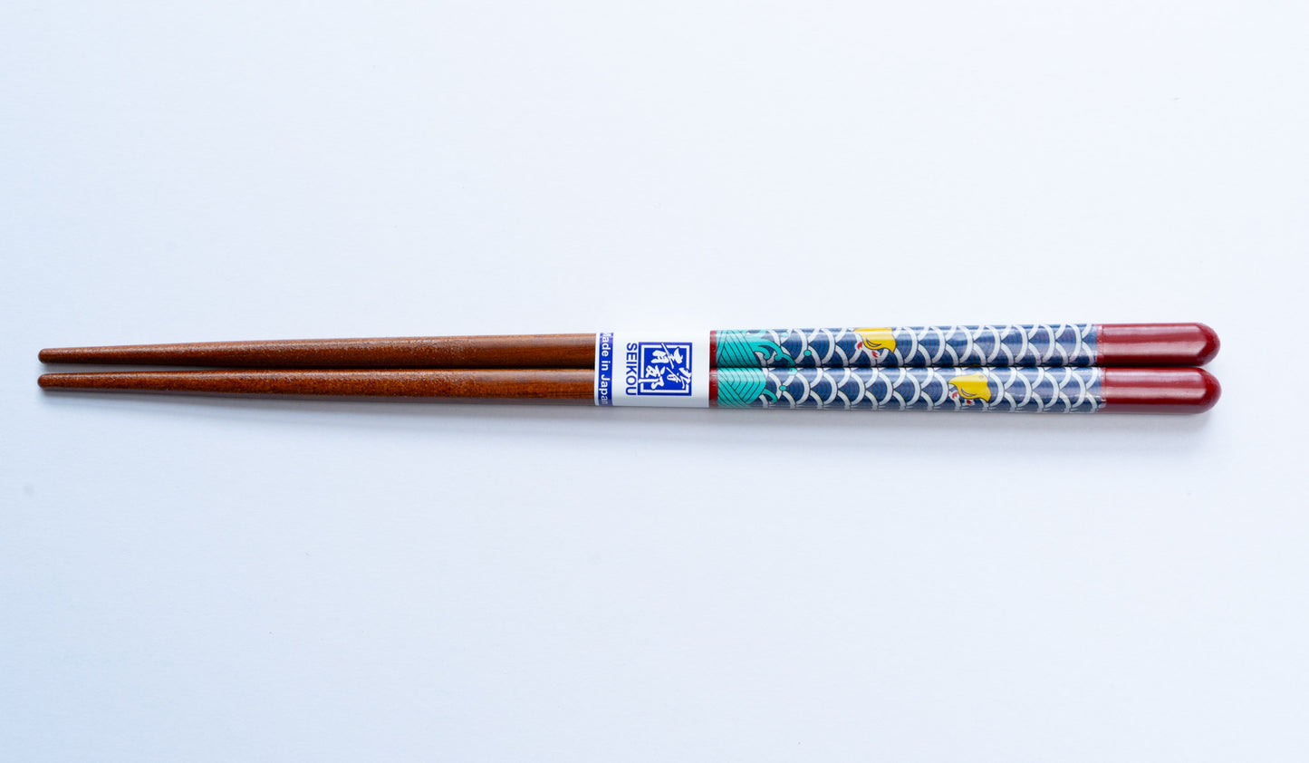 Seikou Kiln Kutani Iroe Wakasa Lacquer Chopsticks - Plum Chrysanthemum (Dishwasher safe)