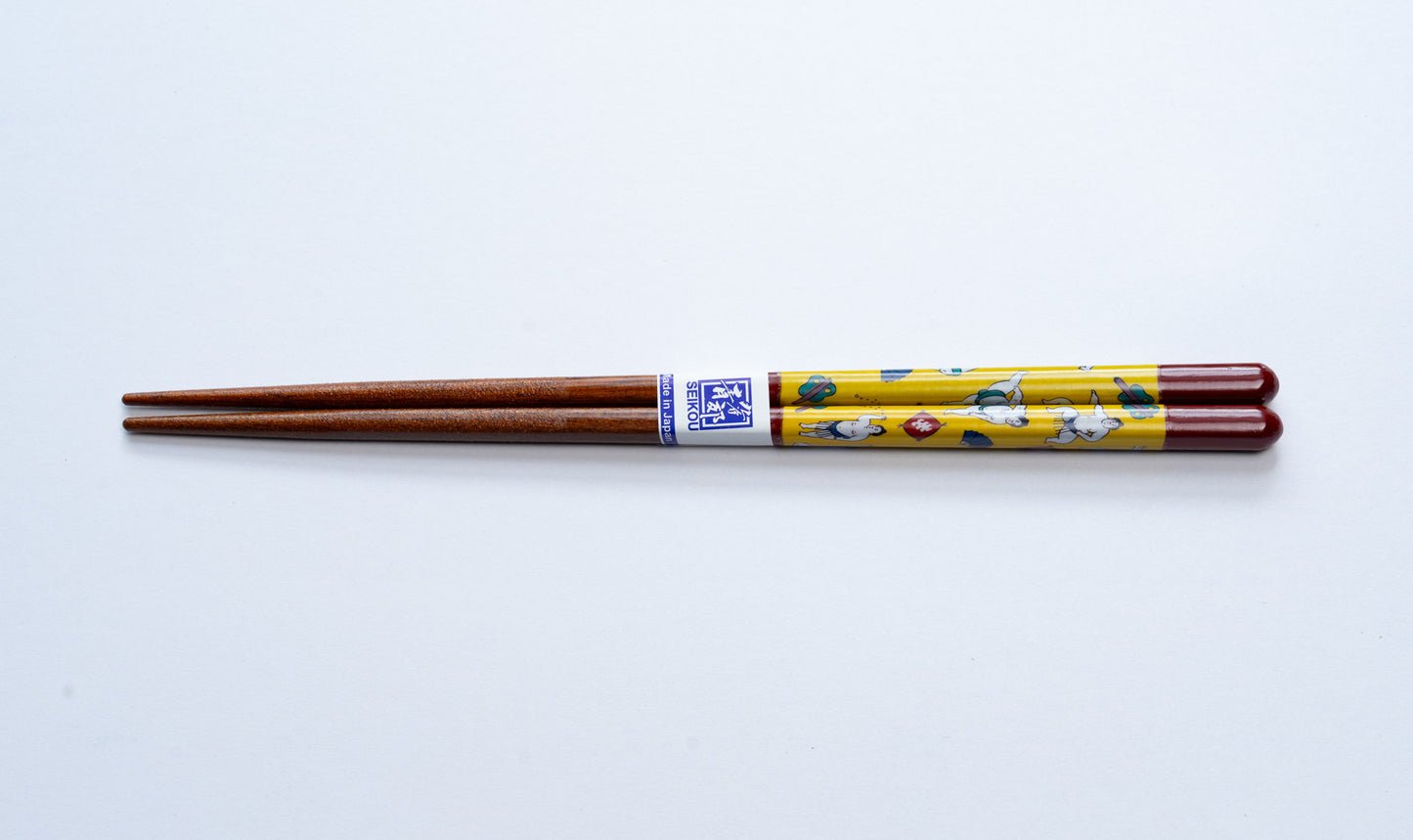 Seikou Kiln Kutani Iroe Wakasa Lacquer Chopsticks - Plum Chrysanthemum (Dishwasher safe)