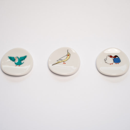 KUTANI SEAL small bird chopstick rest (F)