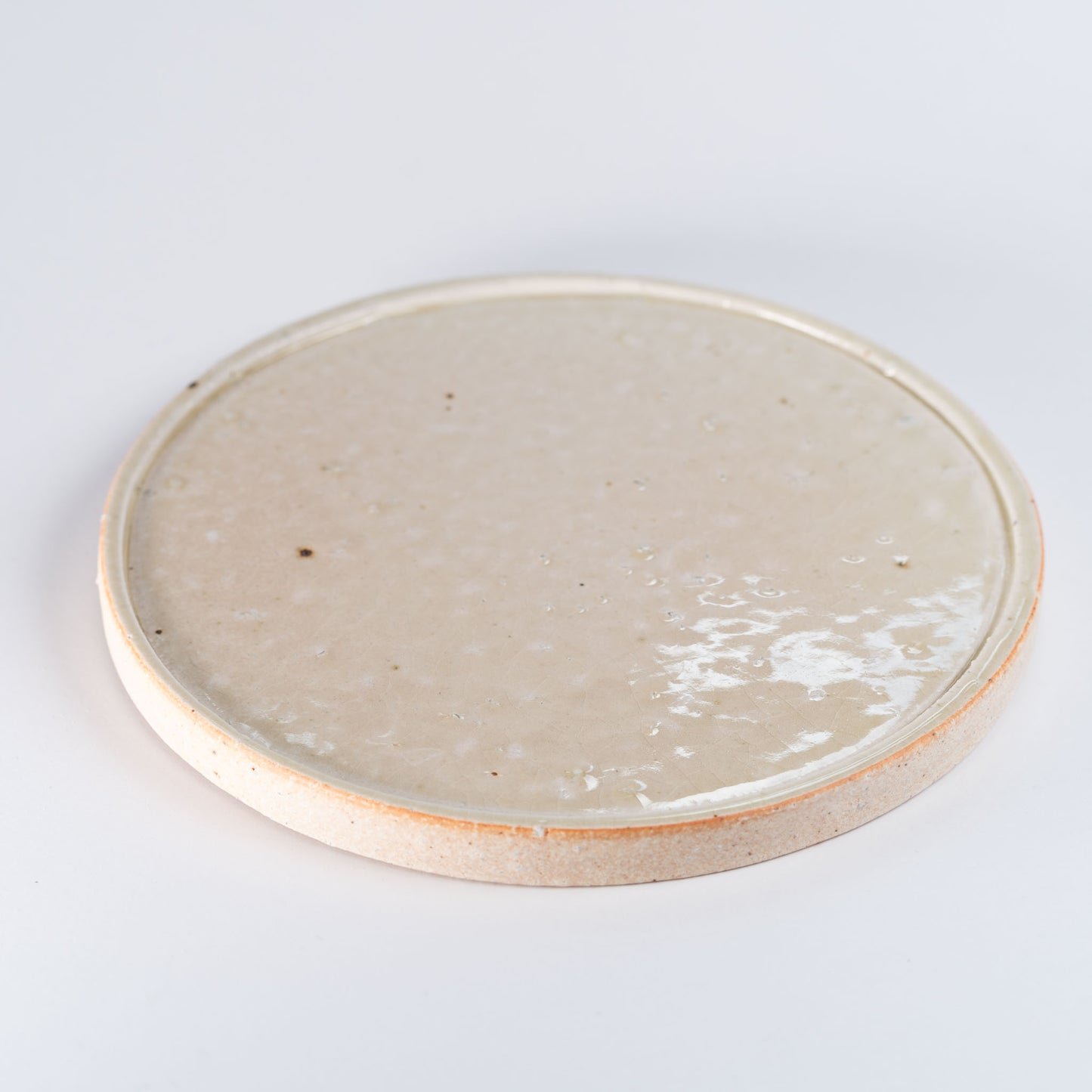 Meizan Kiln Old Shigaraki Plate - White Glaze
