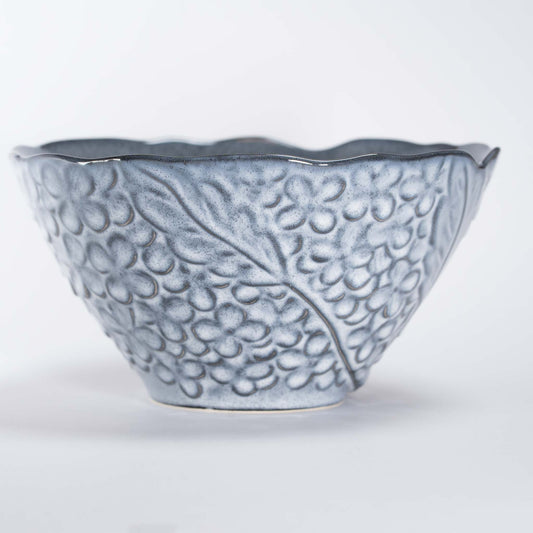 Aito Seisakusho Grey Floral Pattern Bowl- Large