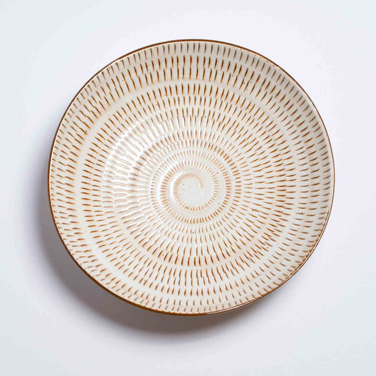 Mino Ware Plate - Mino Folk Art Pattern