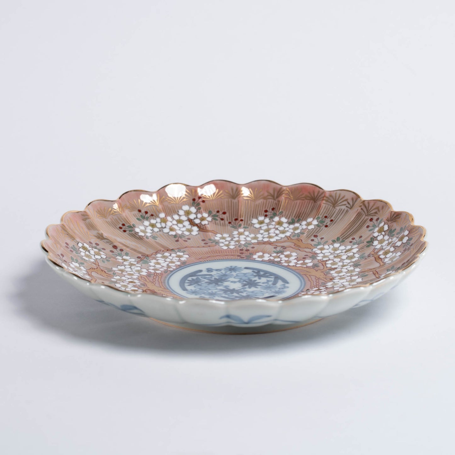 Sakura Plate Red 19cm Rinkuro Hasami Ware