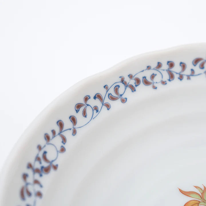 Kutani Ware Handmade Sakura and Bird Plate