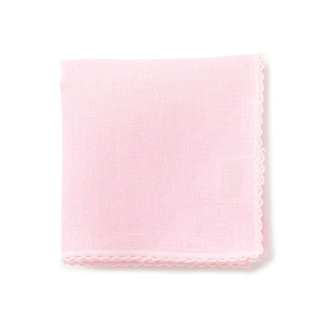 Linen handkerchief dyed with flowers