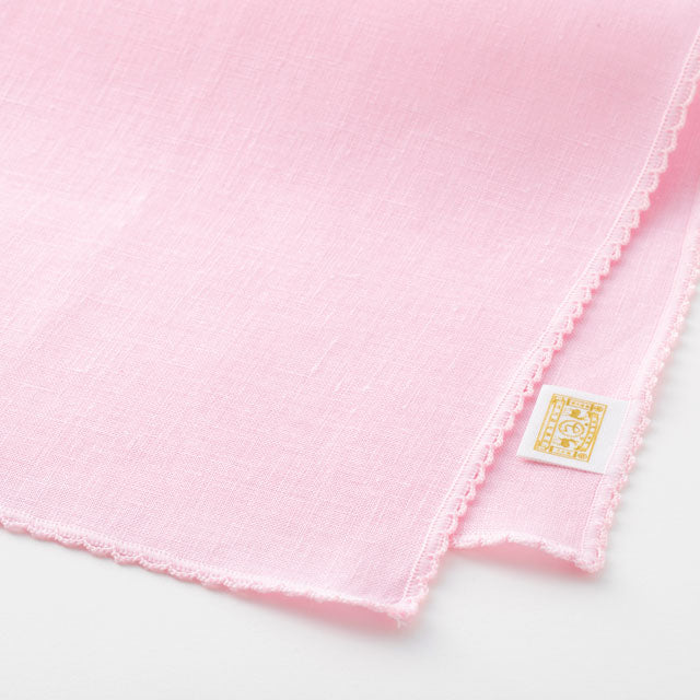 Linen handkerchief dyed with flowers